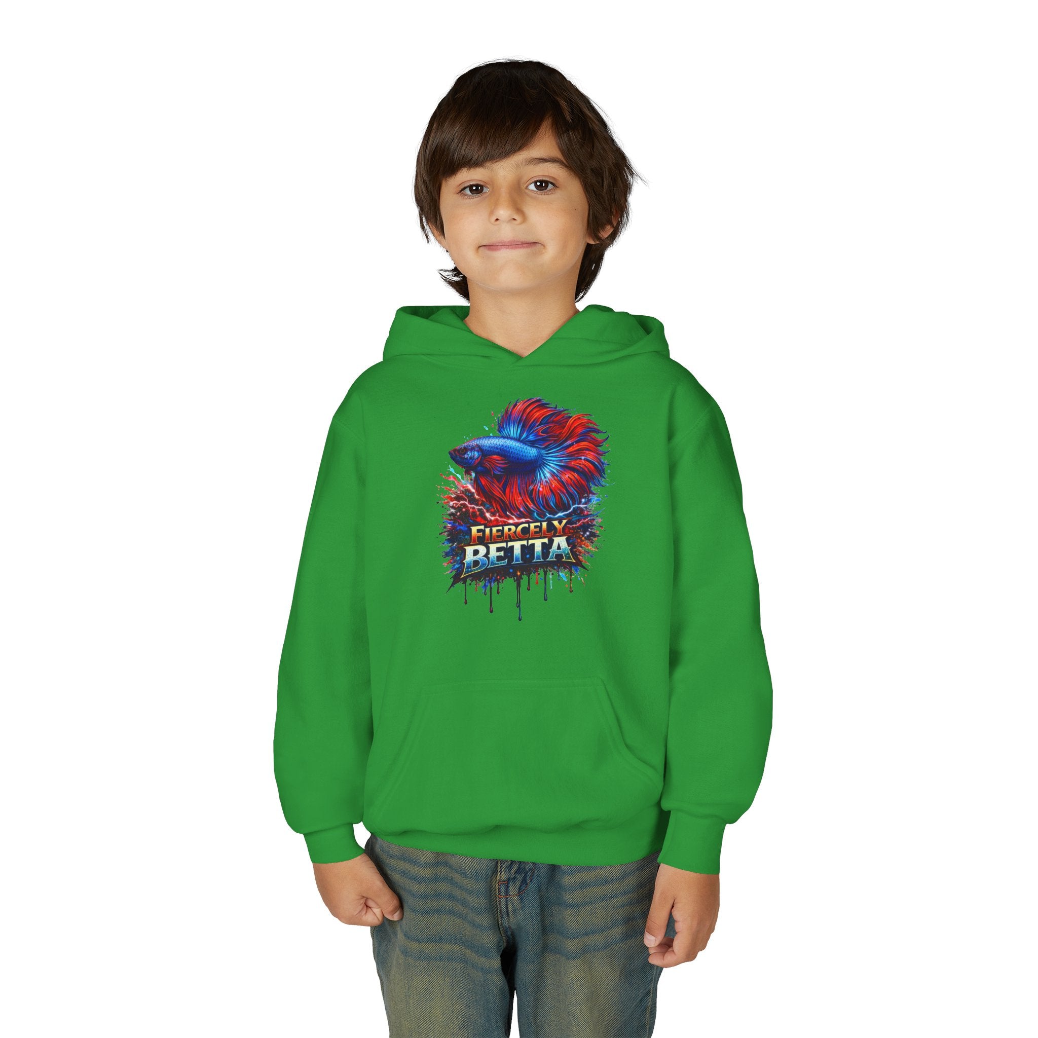Fiercely Betta – Kids "Neon Flare" Fleece Hoodie