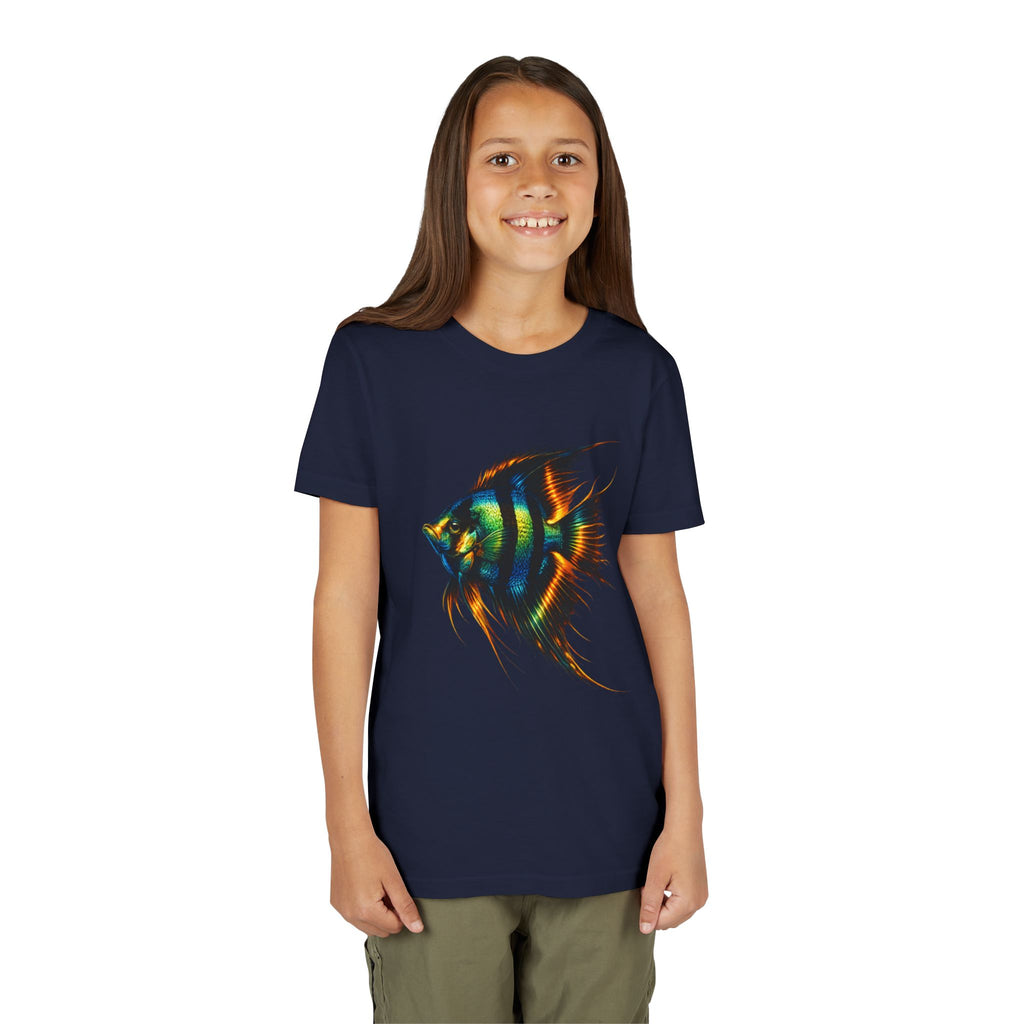 Angelfish Youth Tee – Colorful Aquarium Fish Graphic Shirt for Kids
