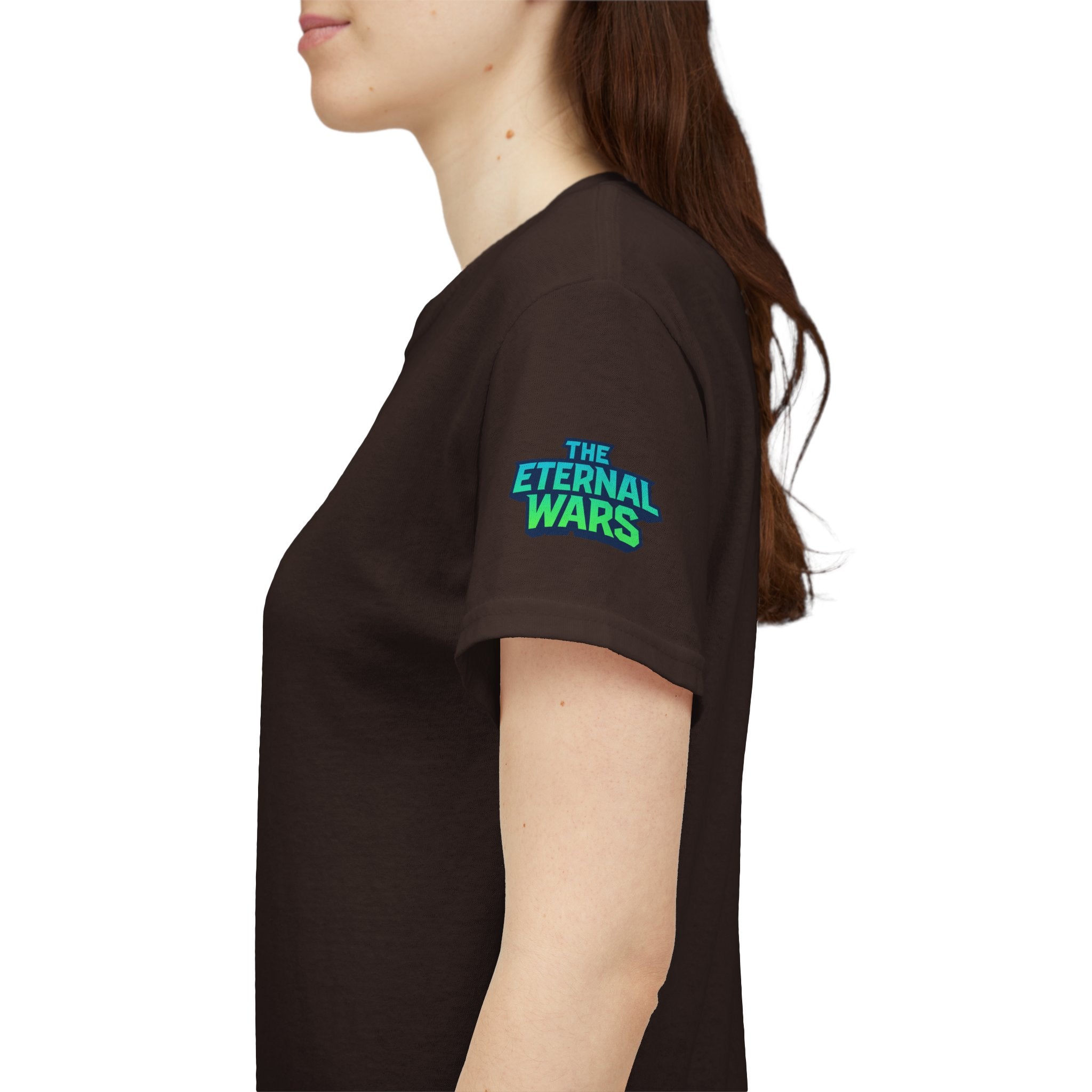 T-Shirt — Nature Warrior Graphic Tee with Man and Dog Illustration