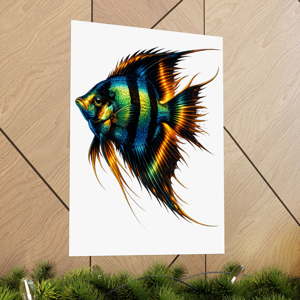 Tropical Angelfish Matte Poster — Vibrant Aquatic Wall Art