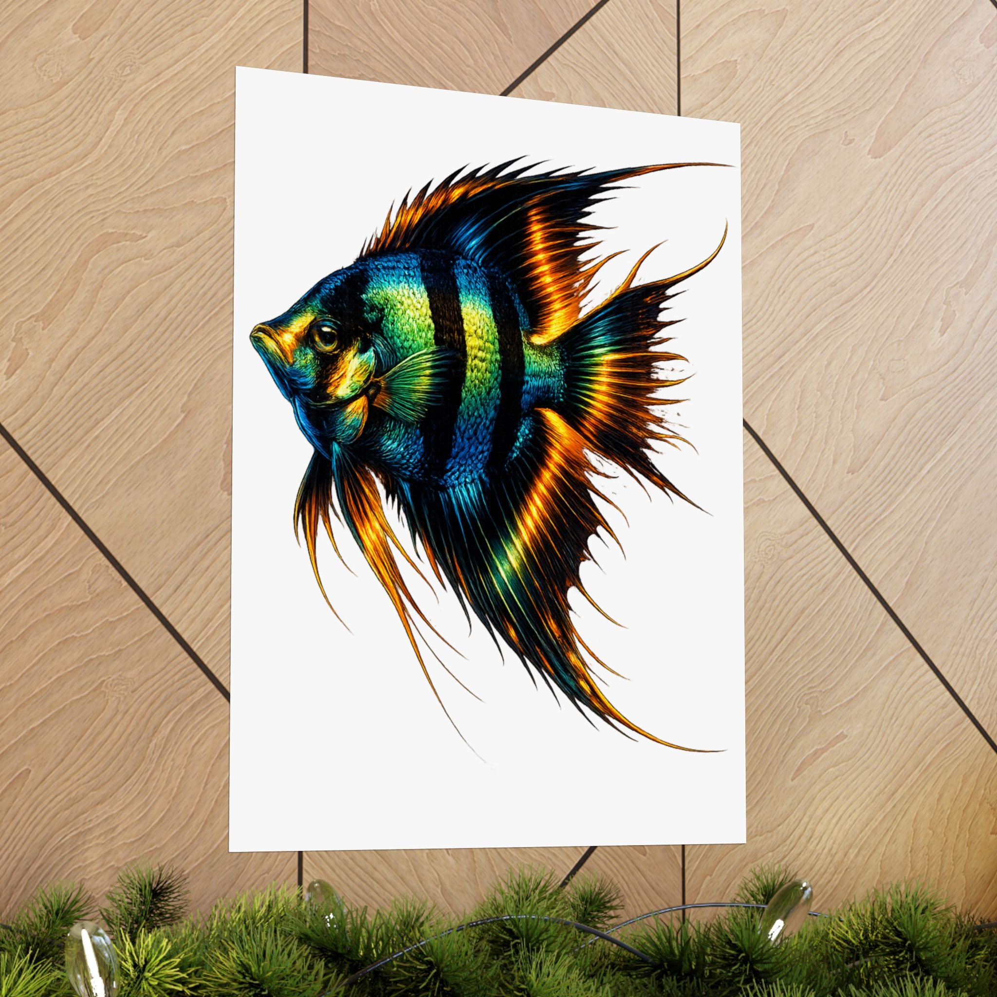 Tropical Angelfish Matte Poster — Vibrant Aquatic Wall Art