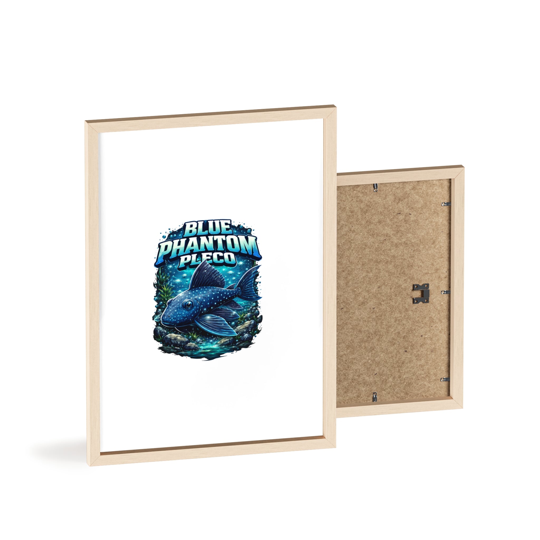 Blue Phantom Pleco Poster — Framed Aquarium Fish Wall Art