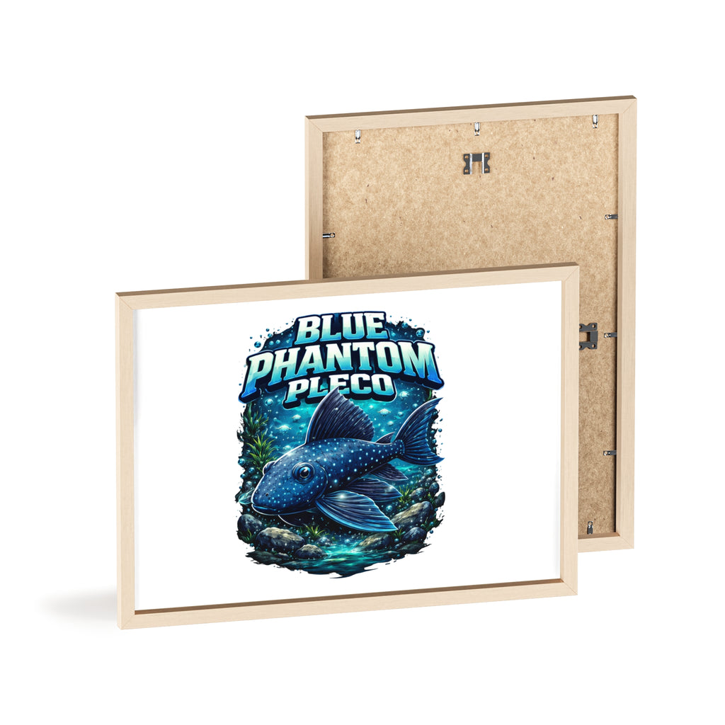 Blue Phantom Pleco Poster — Framed Aquarium Fish Wall Art