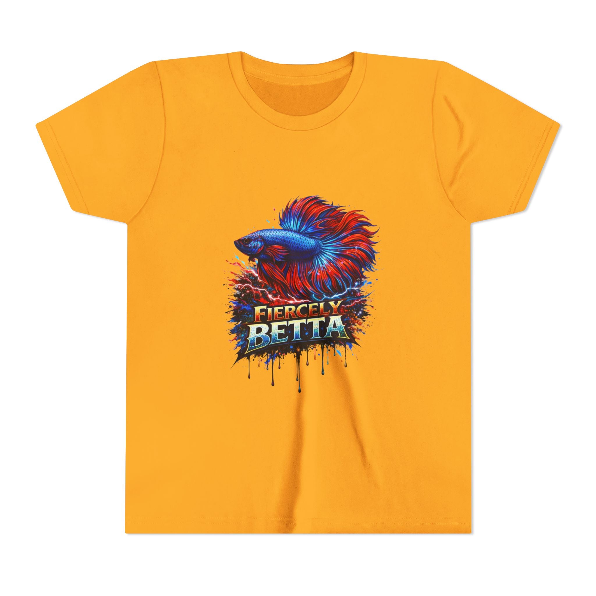 Fiercely Betta Youth Tee - Colorful Betta Fish Graphic Shirt