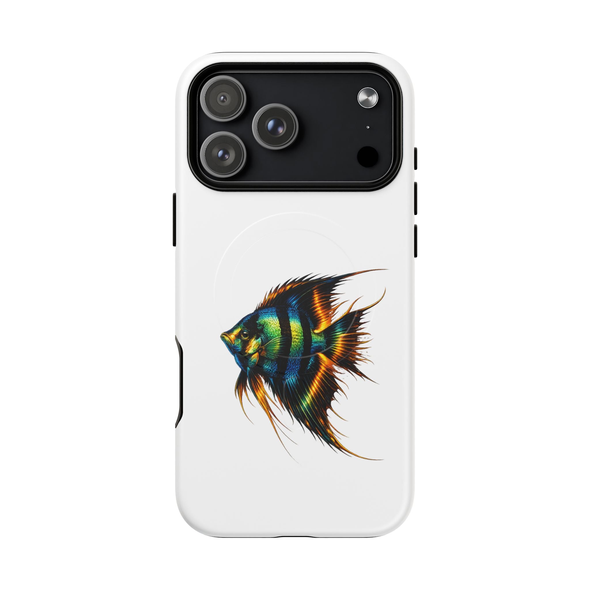 Angelfish Art Tough Magnetic Phone Case — Colorful Aquarium Fish iPhone Cover