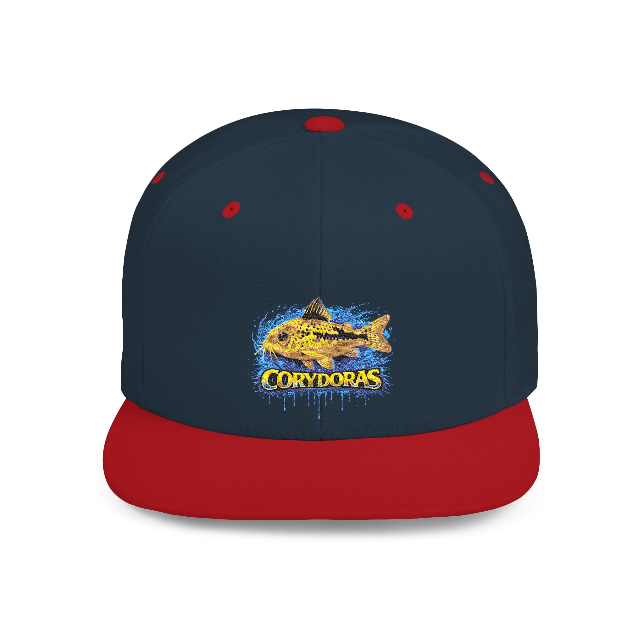 Corydoras Catfish Splash Flat Bill Snapback Hat