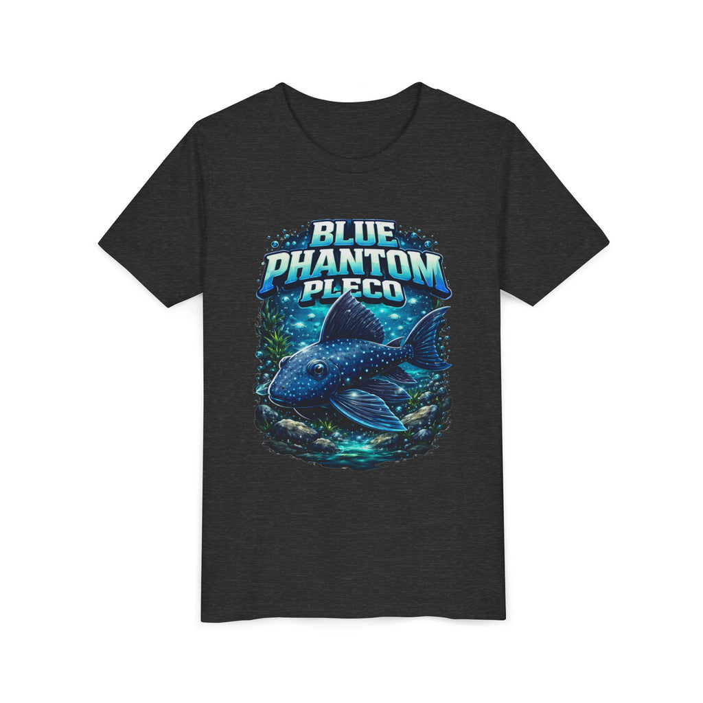 Blue Phantom Pleco Youth Tee – Kids Fish Aquarium T-Shirt