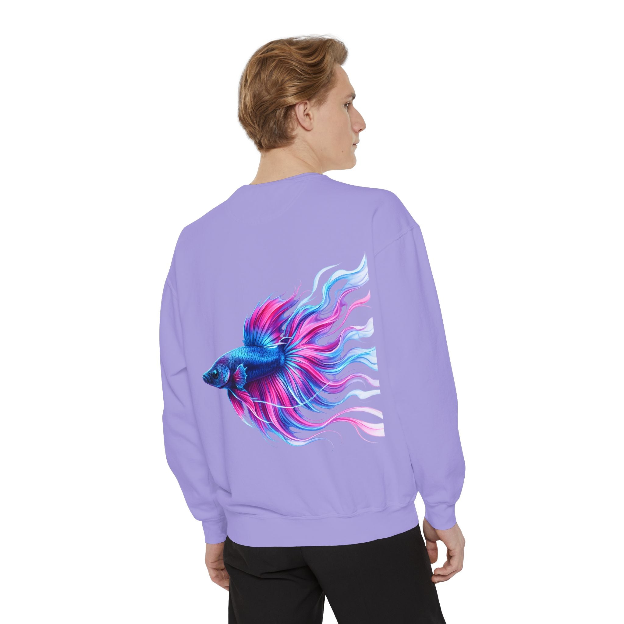 Betta Bliss Sweatshirt — Colorful Betta Fish Graphic Crewneck