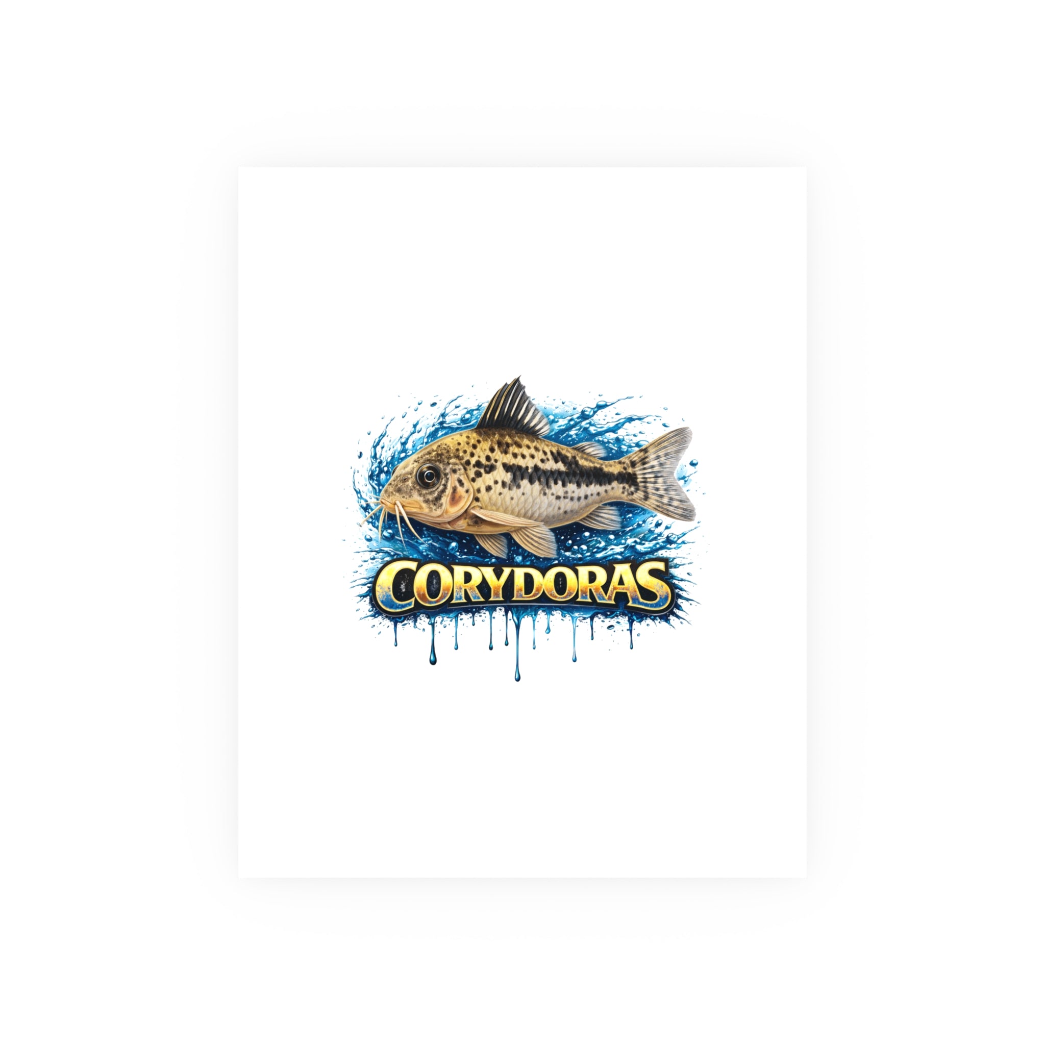 Corydoras Fish Poster — Decorative Aquarium Art Print (Satin/Matte)
