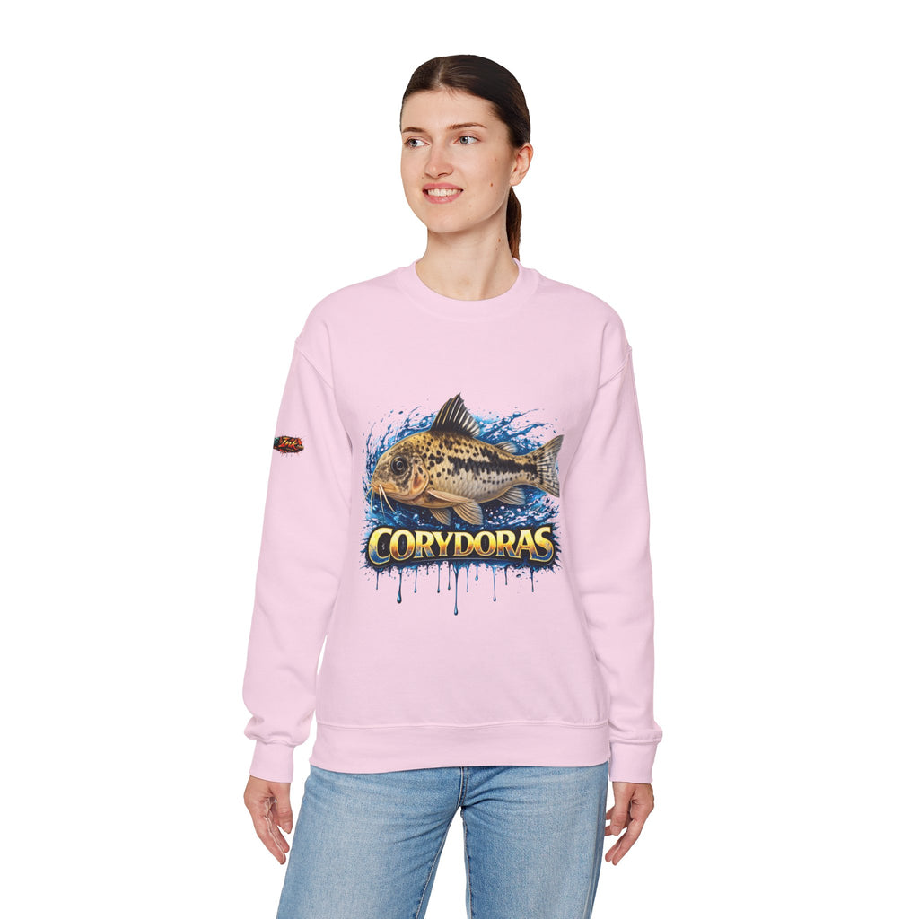 Peppered Corydoras Fish Crewneck Sweatshirt – Aquatic Aquarium Lover Tee