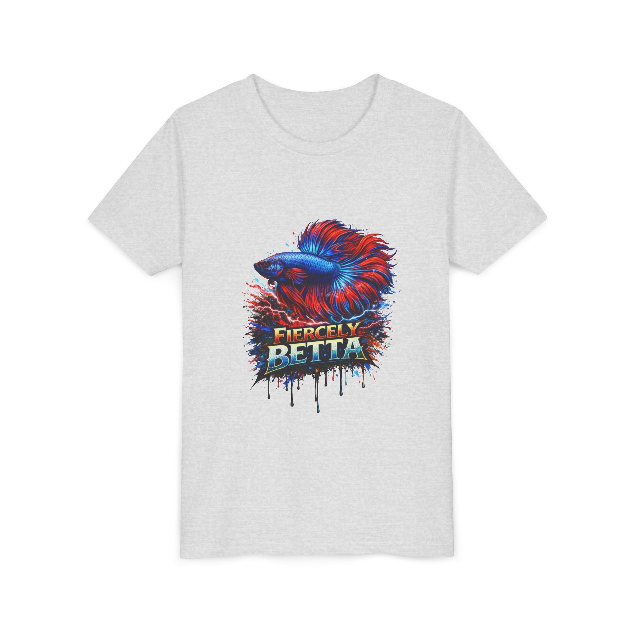 Fiercely Betta Youth Tee - Colorful Betta Fish Graphic Shirt