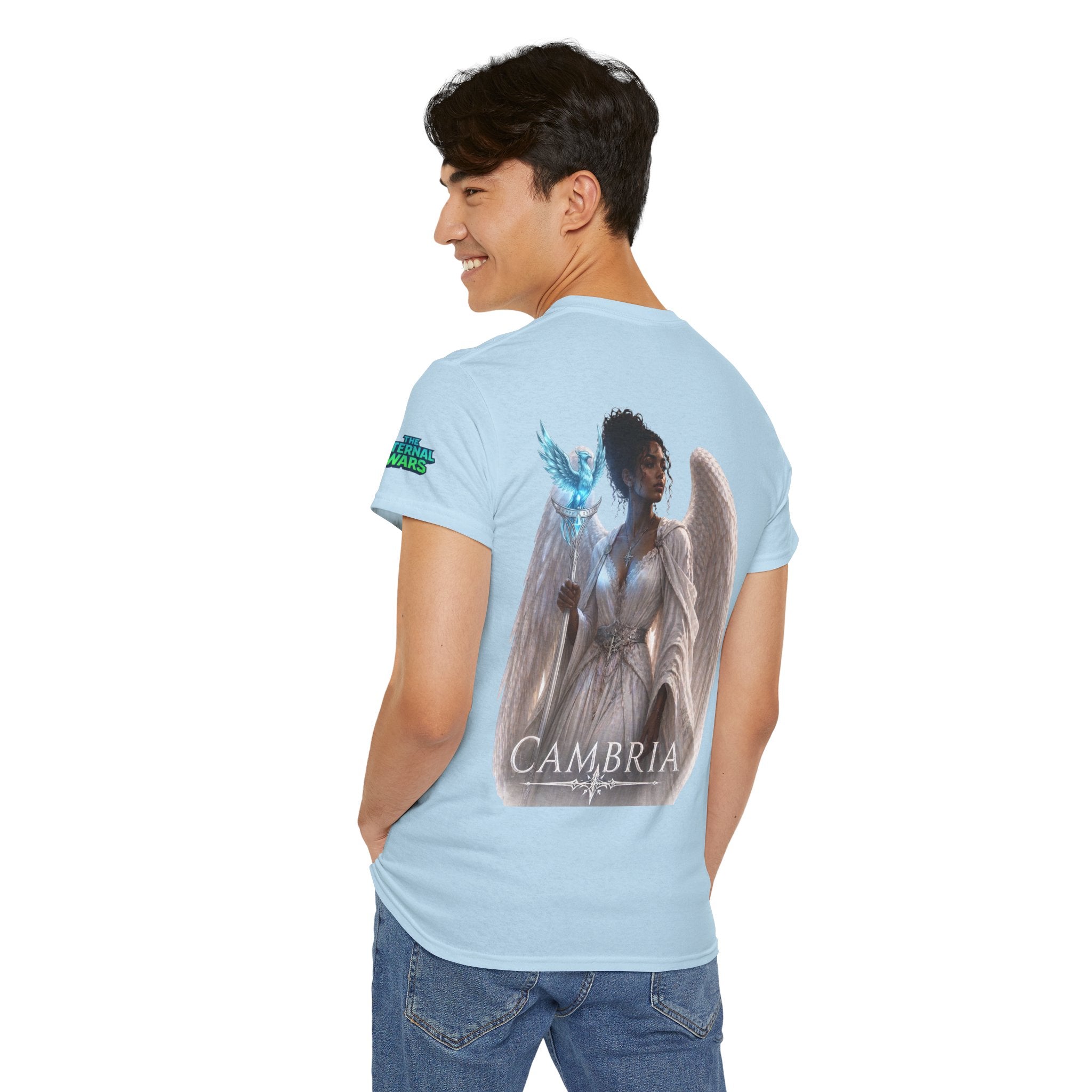 The Eternal Wars Graphic Tee – "Cambria" Winged Warrior Shirt
