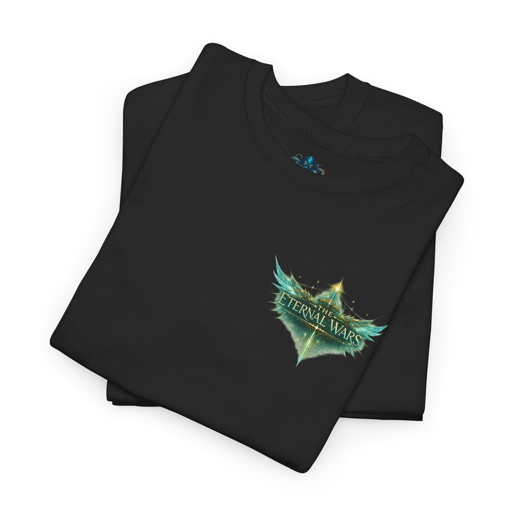T-Shirt — Nature Warrior Graphic Tee with Man and Dog Illustration