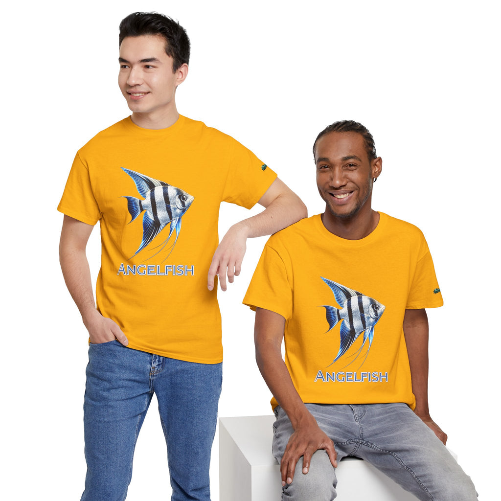 Angelfish Graphic Tee — Blue Tropical Fish Shirt