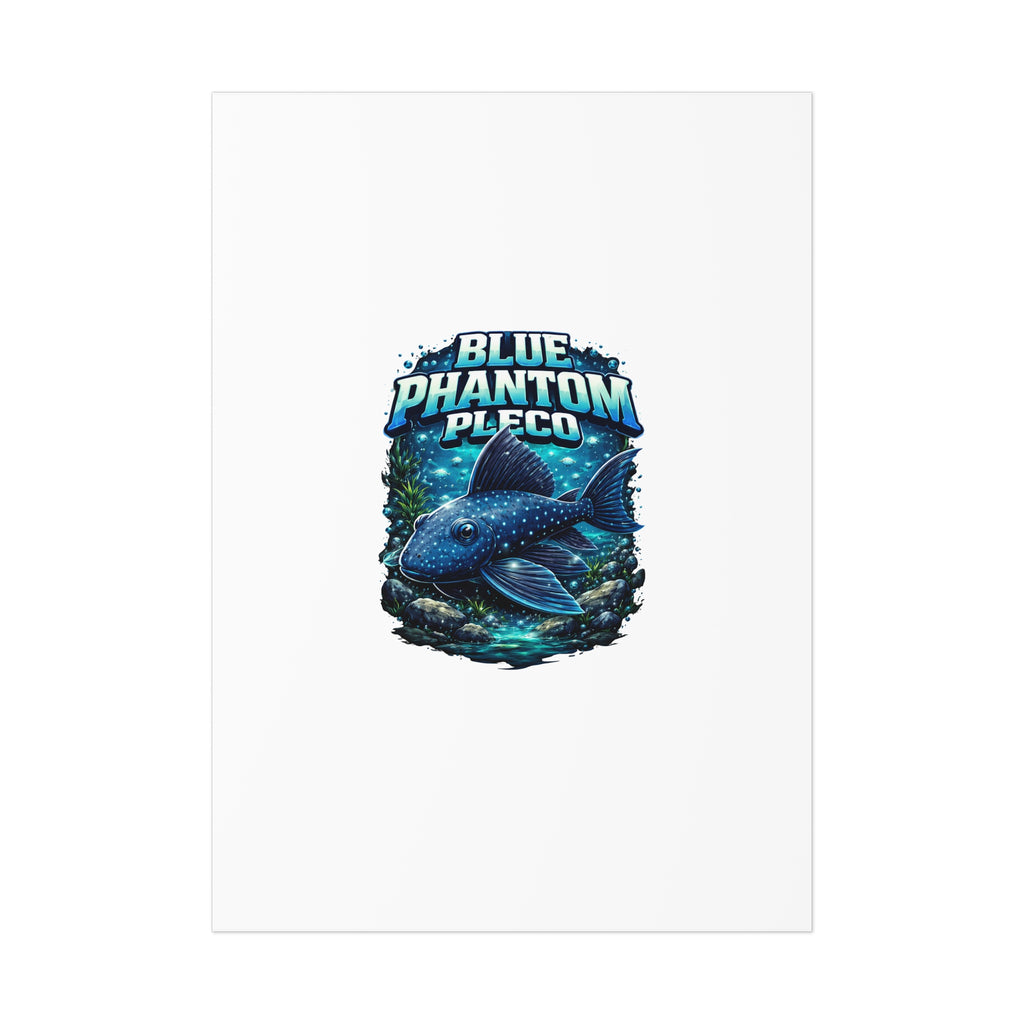 Blue Phantom Pleco L-128 – Premium Uncoated Matte Poster