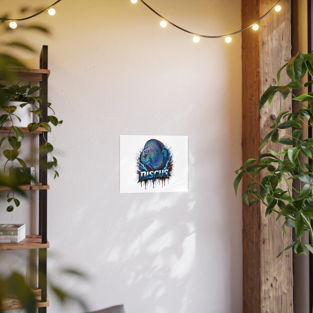 Discus Fish Art Poster — Vibrant Aquarium Wall Print