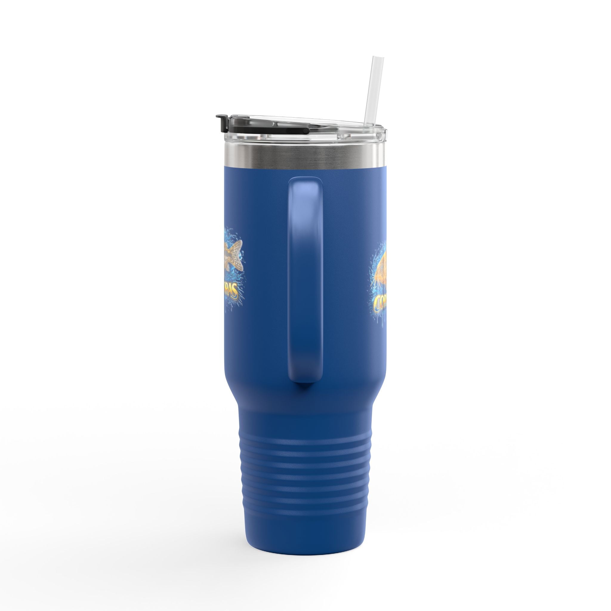 Corydoras Fish 40oz Insulated Travel Mug — Fishing Aquarium Lover Tumbler