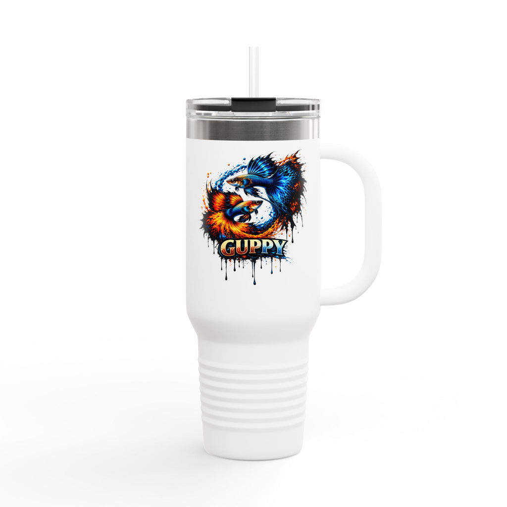 Fire & Ice Guppy – "Neon Flare" 40oz Insulated Travel Mug