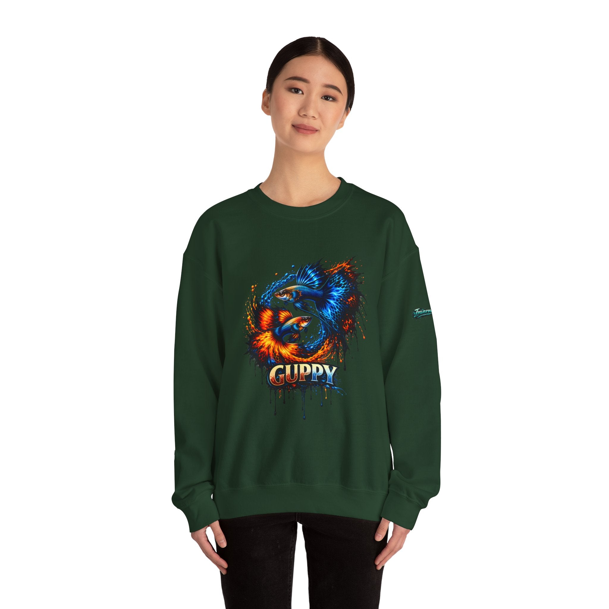 Fire & Ice Guppy – Premium "Neon Flare" Crewneck Sweatshirt