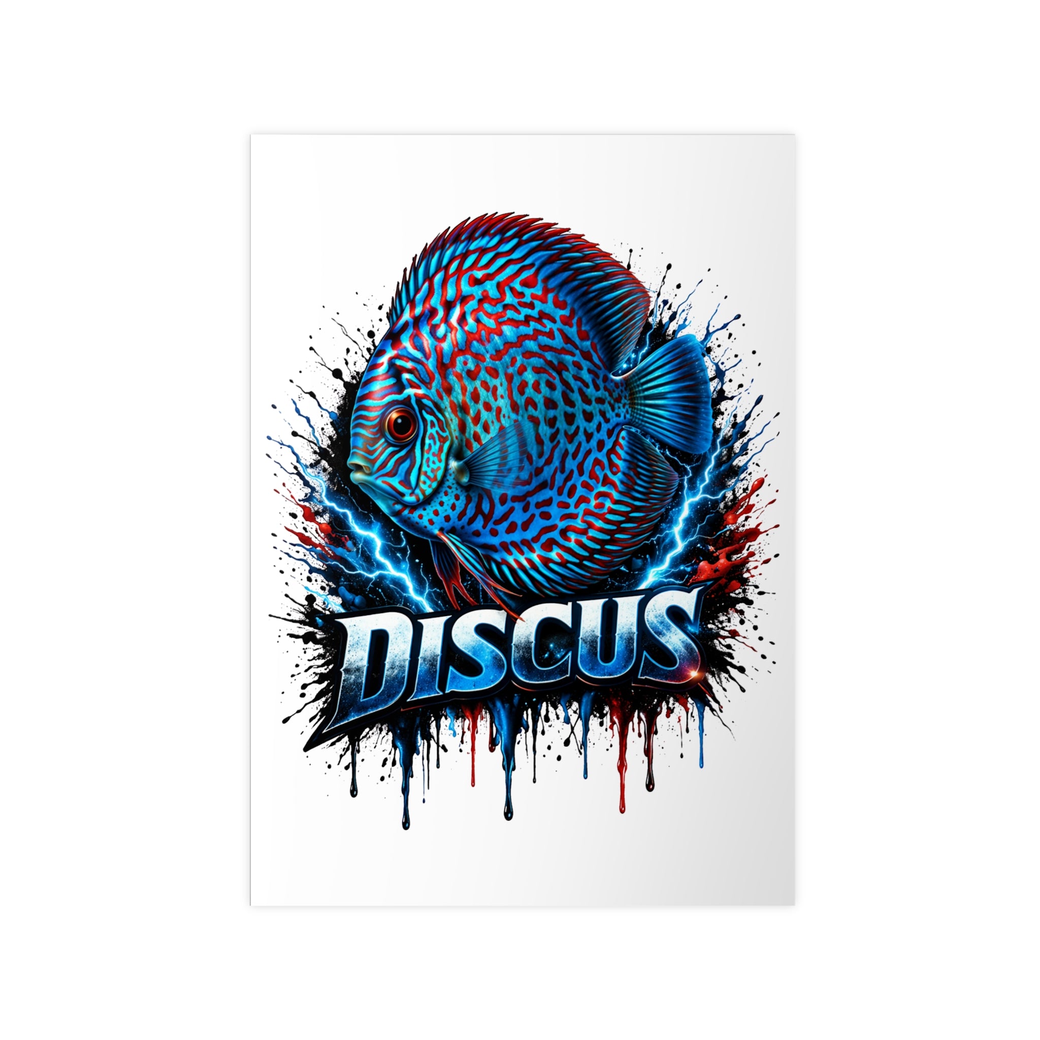 Discus Fish Photopaper Poster – Vibrant Aquarium Wall Art