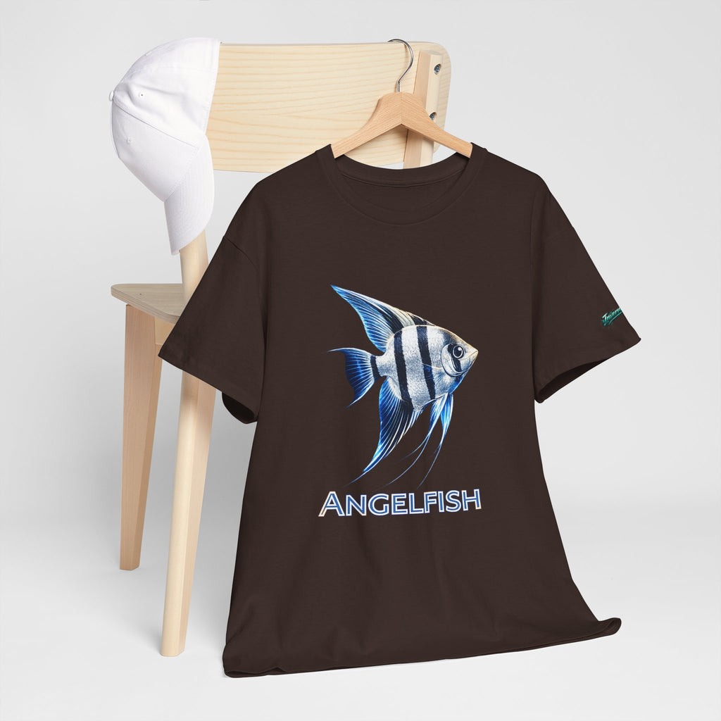 Angelfish Graphic Tee — Blue Tropical Fish Shirt