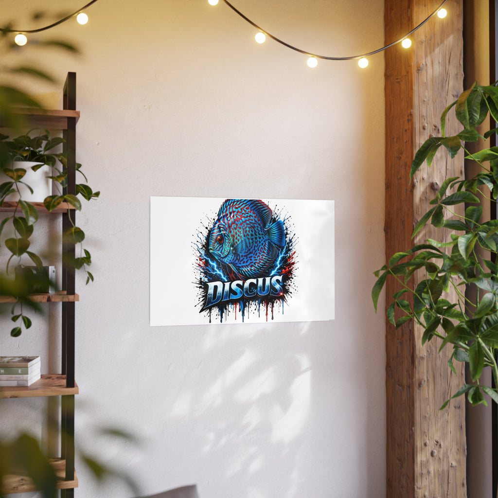 Discus Fish Art Poster — Vibrant Aquarium Wall Print