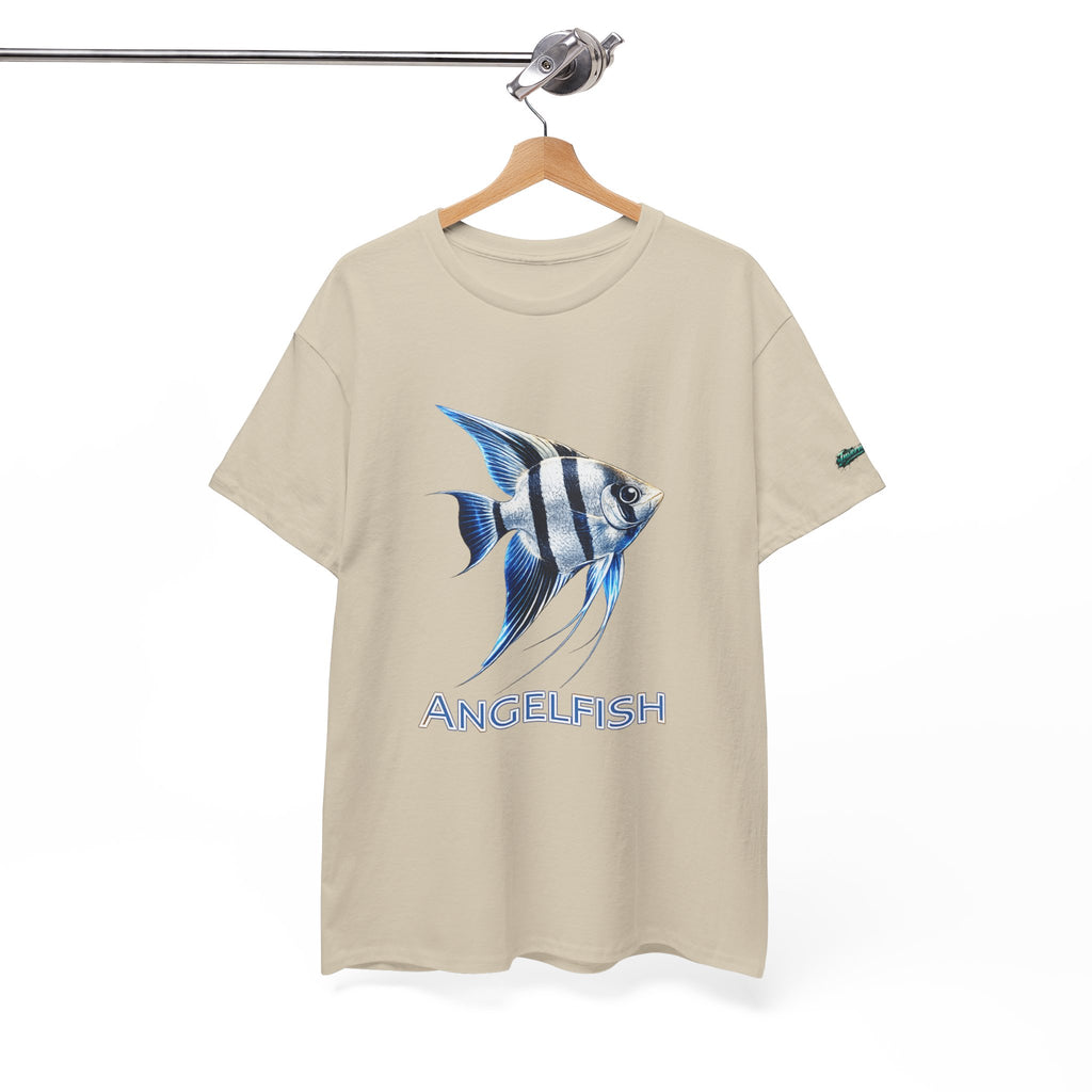 Angelfish Graphic Tee — Blue Tropical Fish Shirt