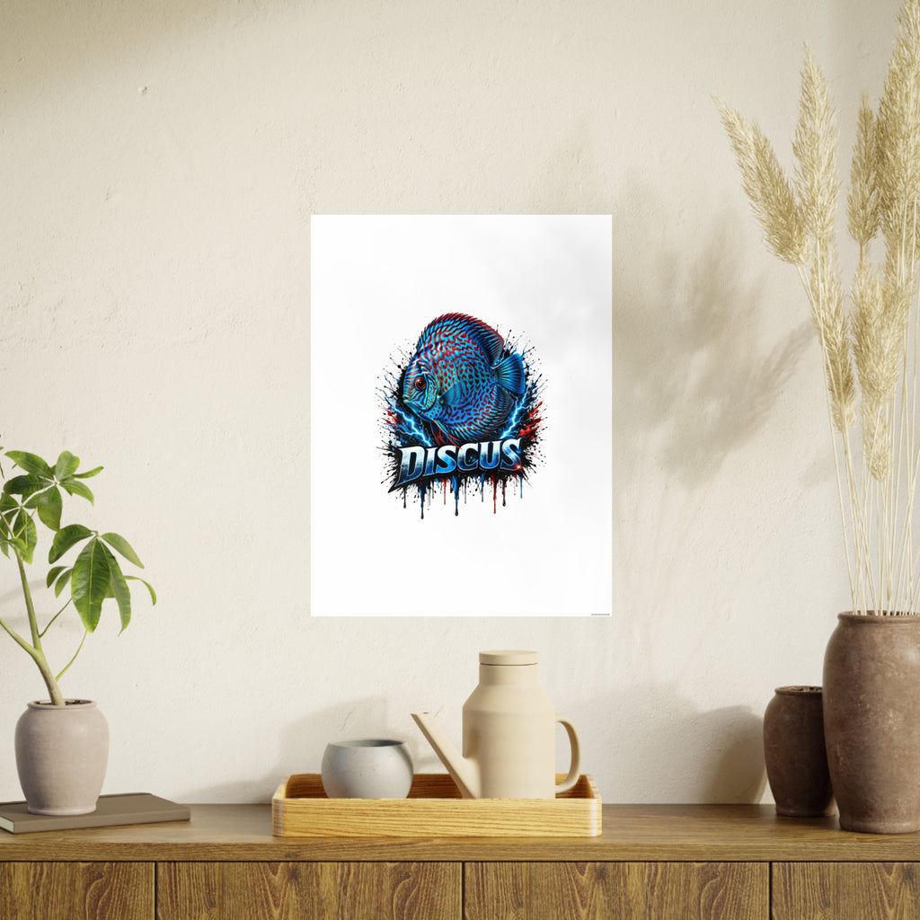 Discus Fish Art Poster — Vibrant Aquarium Wall Print