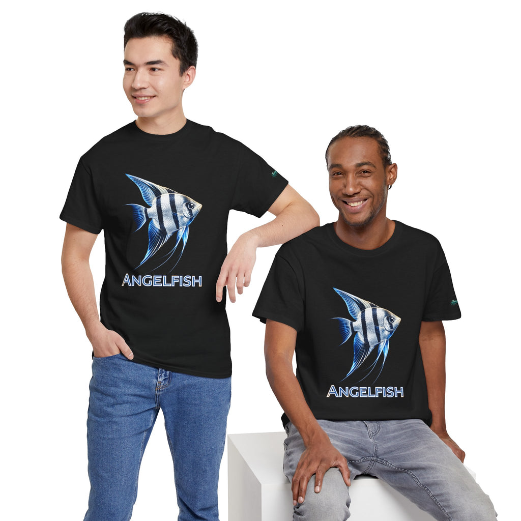 Angelfish Graphic Tee — Blue Tropical Fish Shirt