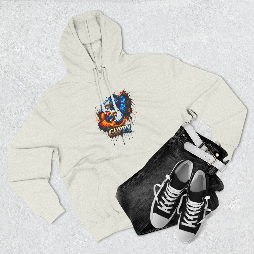 Fire & Ice Guppy – Premium Three-Panel Fleece Hoodie