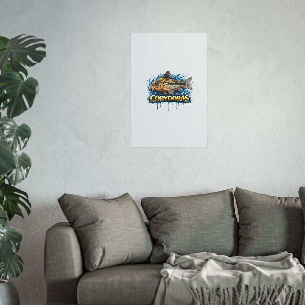 Corydoras Fish Poster — Decorative Aquarium Art Print (Satin/Matte)