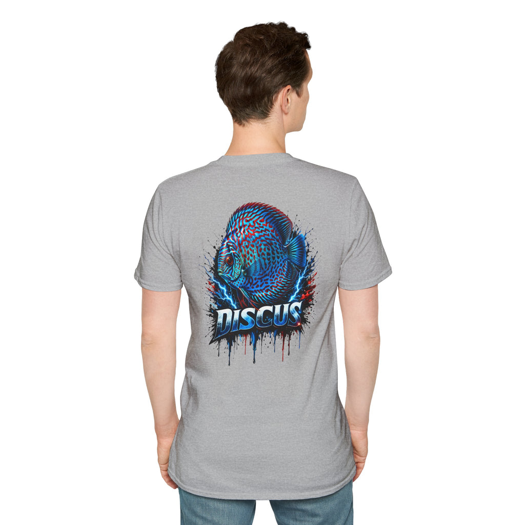 Electric Discus Fish T-Shirt - King of the Aquarium Lightning Art