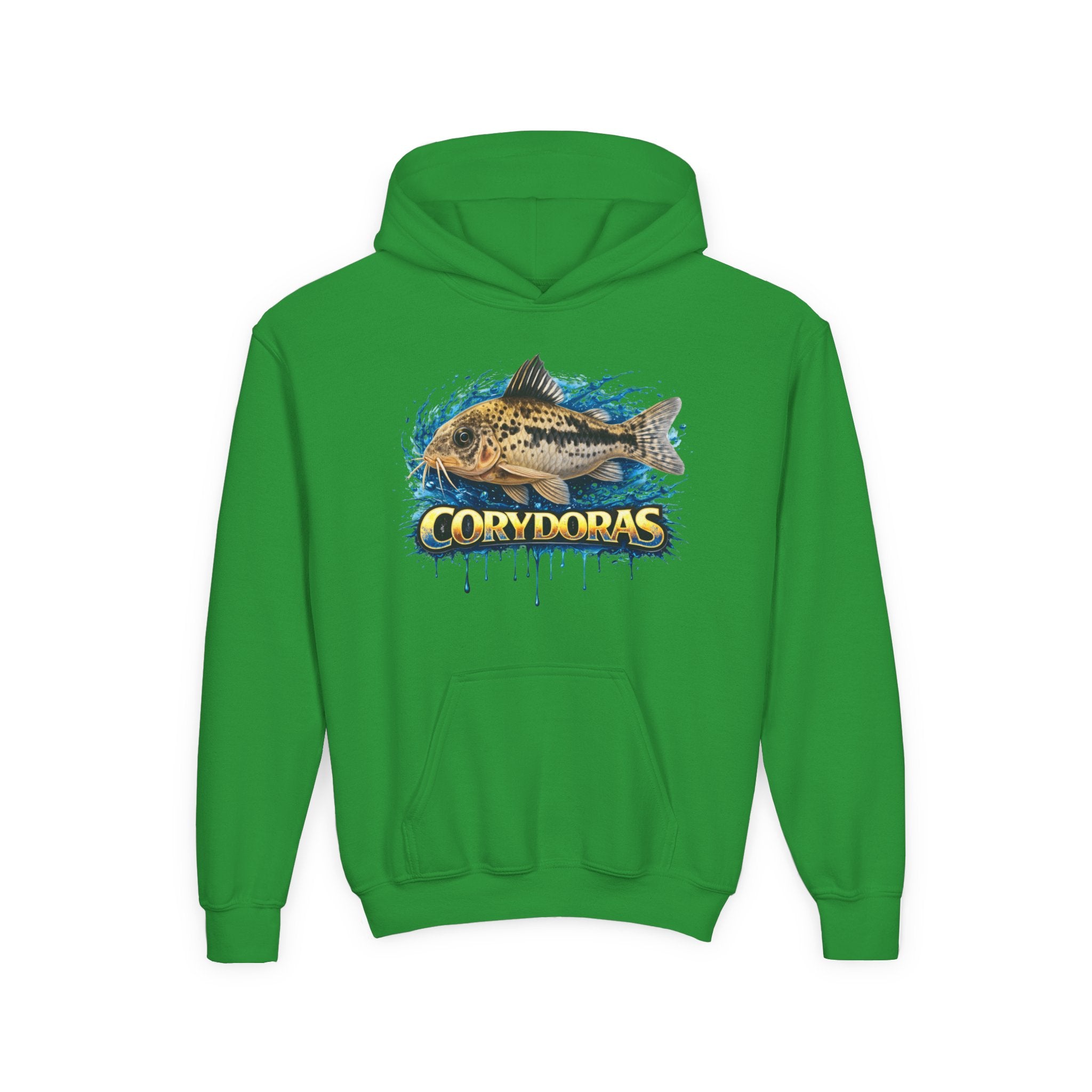 Corydoras Fish Youth Hoodie — Colorful Aquarium Catfish Design