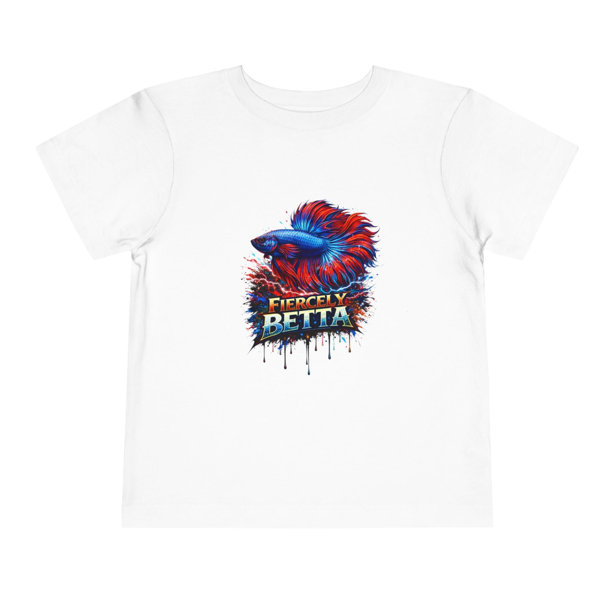 Toddler Tee - 'Fierce Betta' Colorful Betta Fish Graphic Shirt for Kids