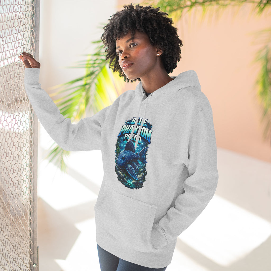 Blue Phantom Pleco L128 Hoodies | Premium Fish Keeper Streetwear | Inverness Ink