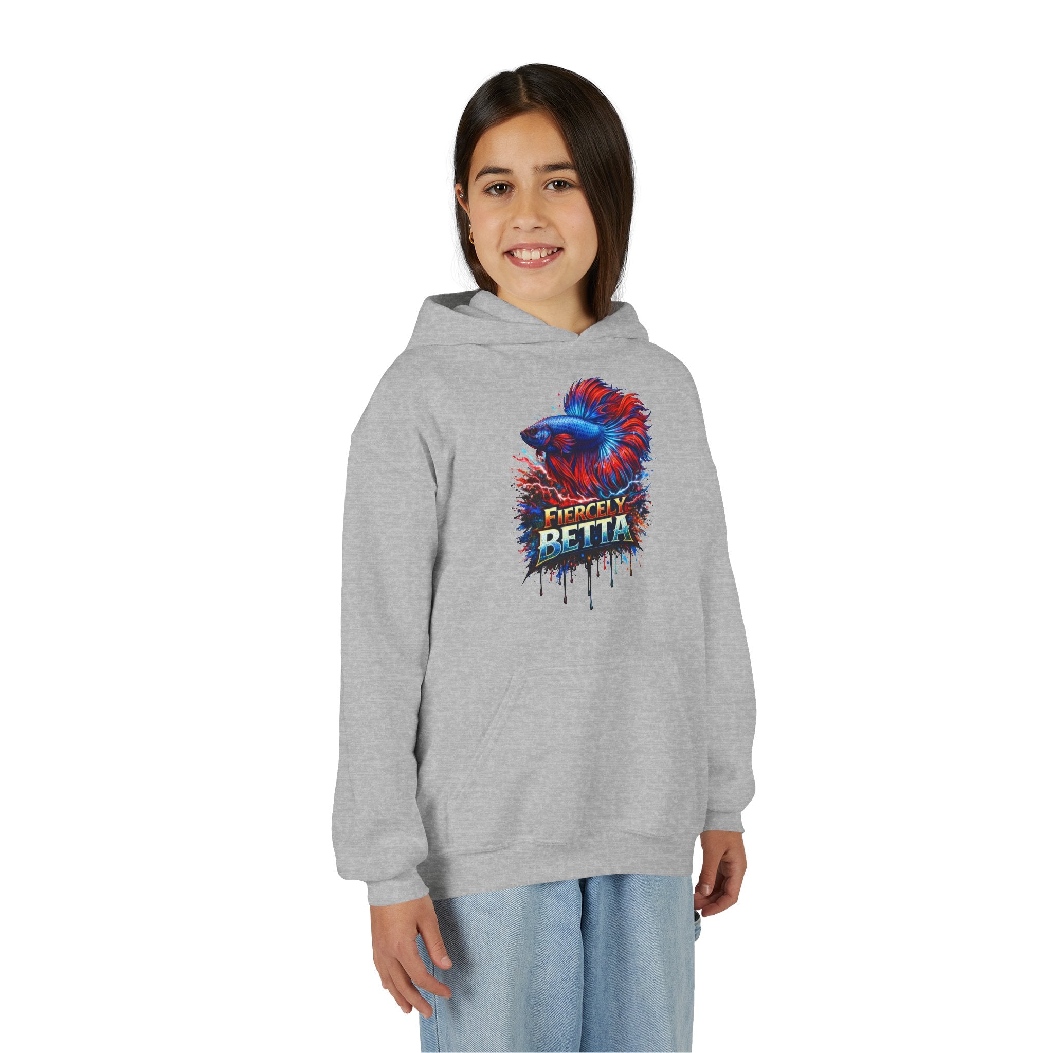 Fiercely Betta – Kids "Neon Flare" Fleece Hoodie