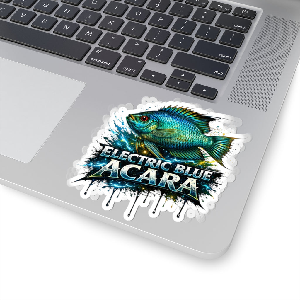 Electric Blue Acara – High-Gloss Cut Sticker