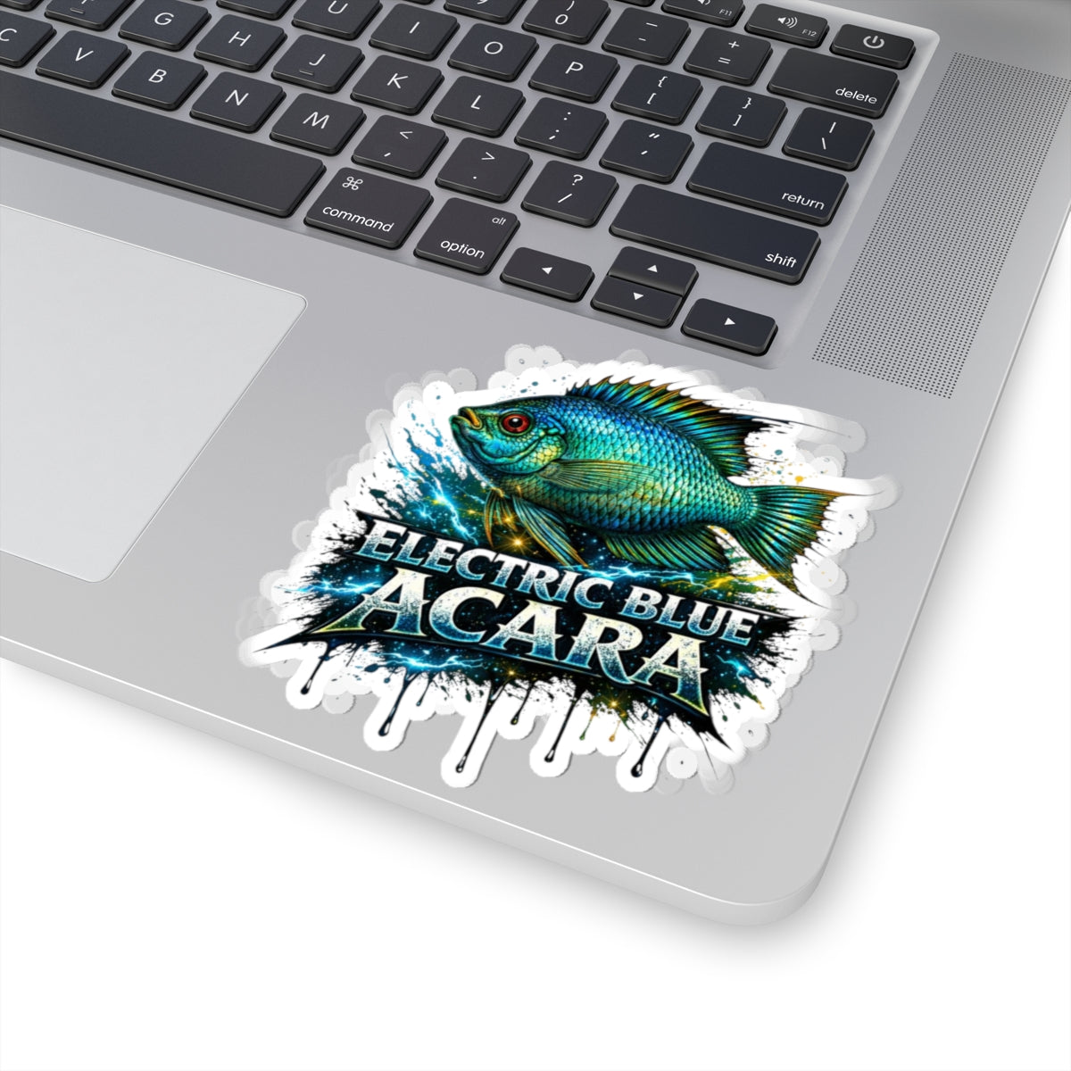 Electric Blue Acara – High-Gloss Cut Sticker