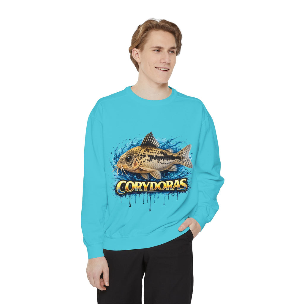 Corydoras Fish Sweatshirt — Aquatic Aquarium Catfish Graphic Crewneck