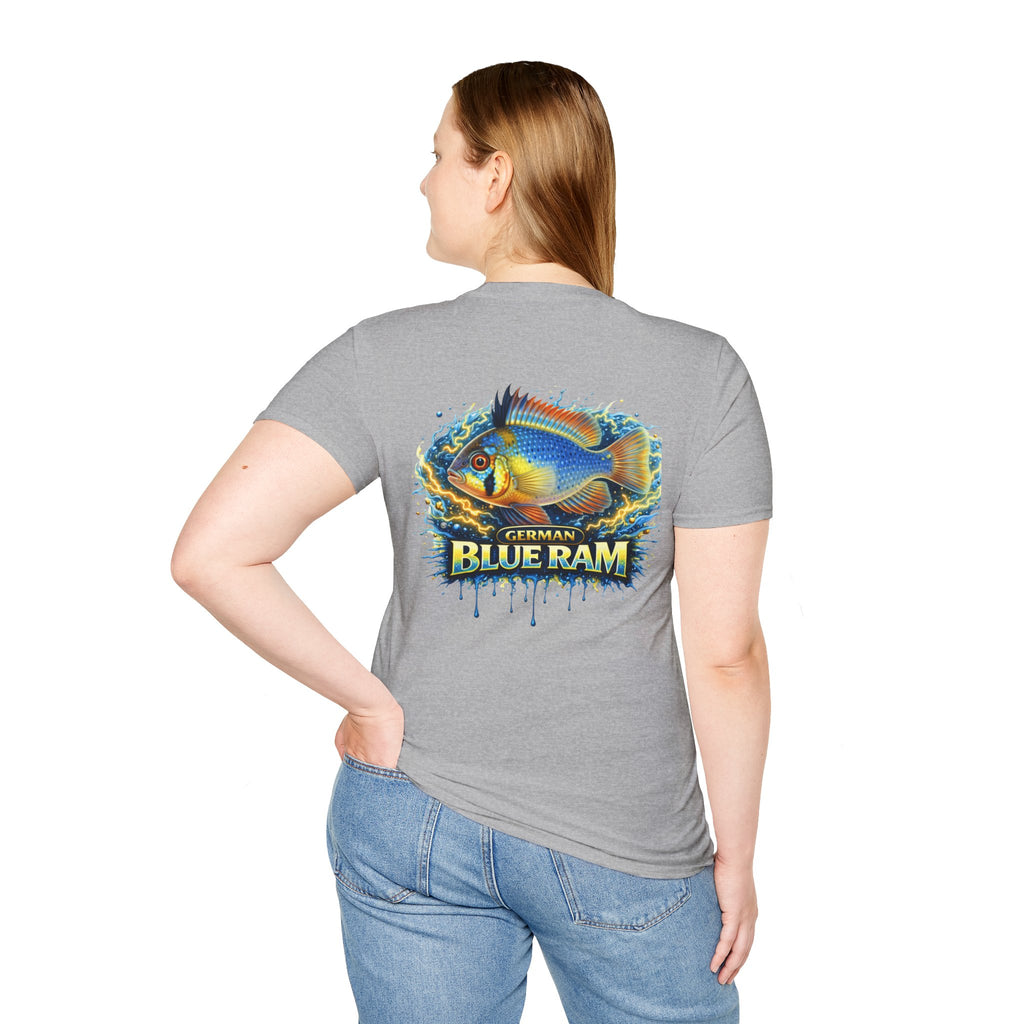 German Blue Ram Fish T-Shirt — Colorful Aquarium Cichlid Tee
