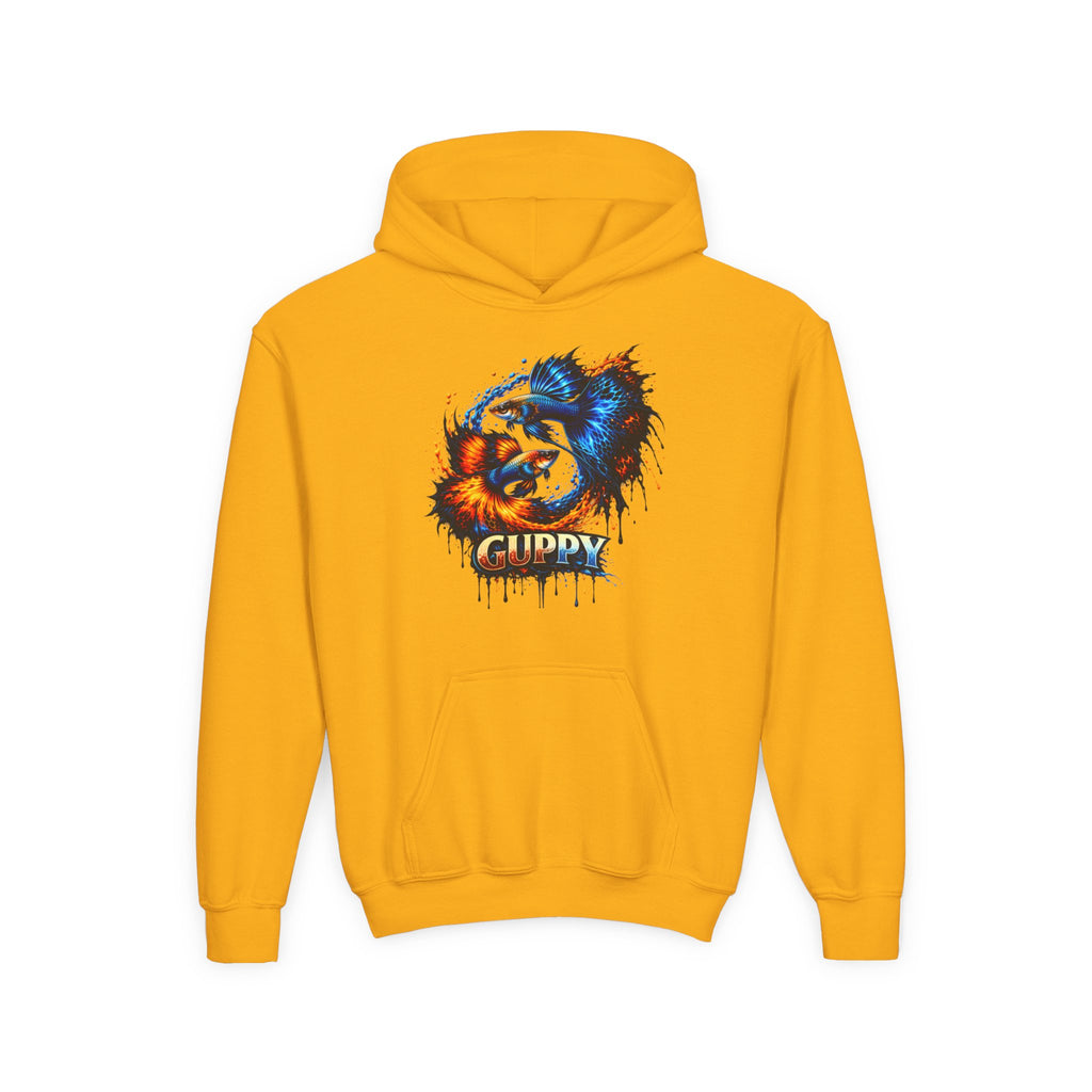 Fire & Ice Guppy – Kids "Neon Flare" Fleece Hoodie