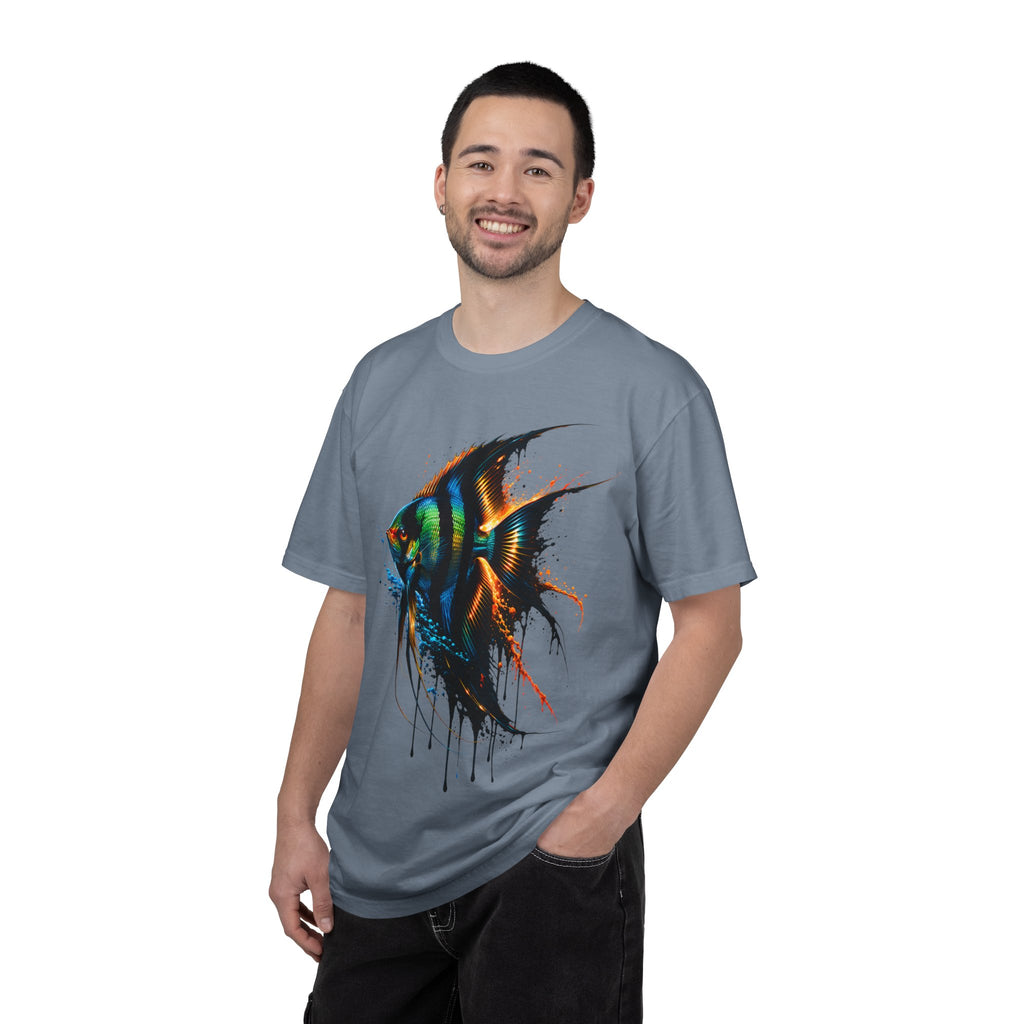 Vibrant Drip Angelfish Graphic Tee