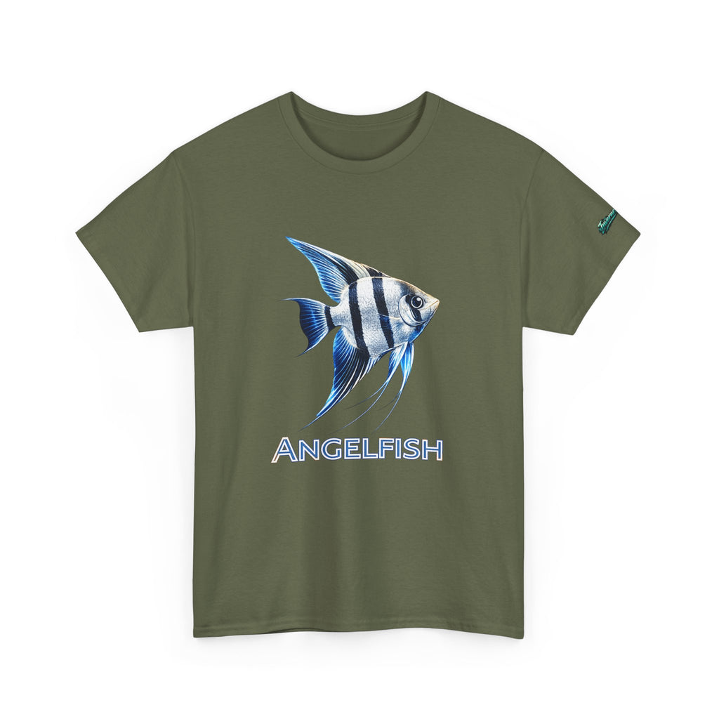 Angelfish Graphic Tee — Blue Tropical Fish Shirt
