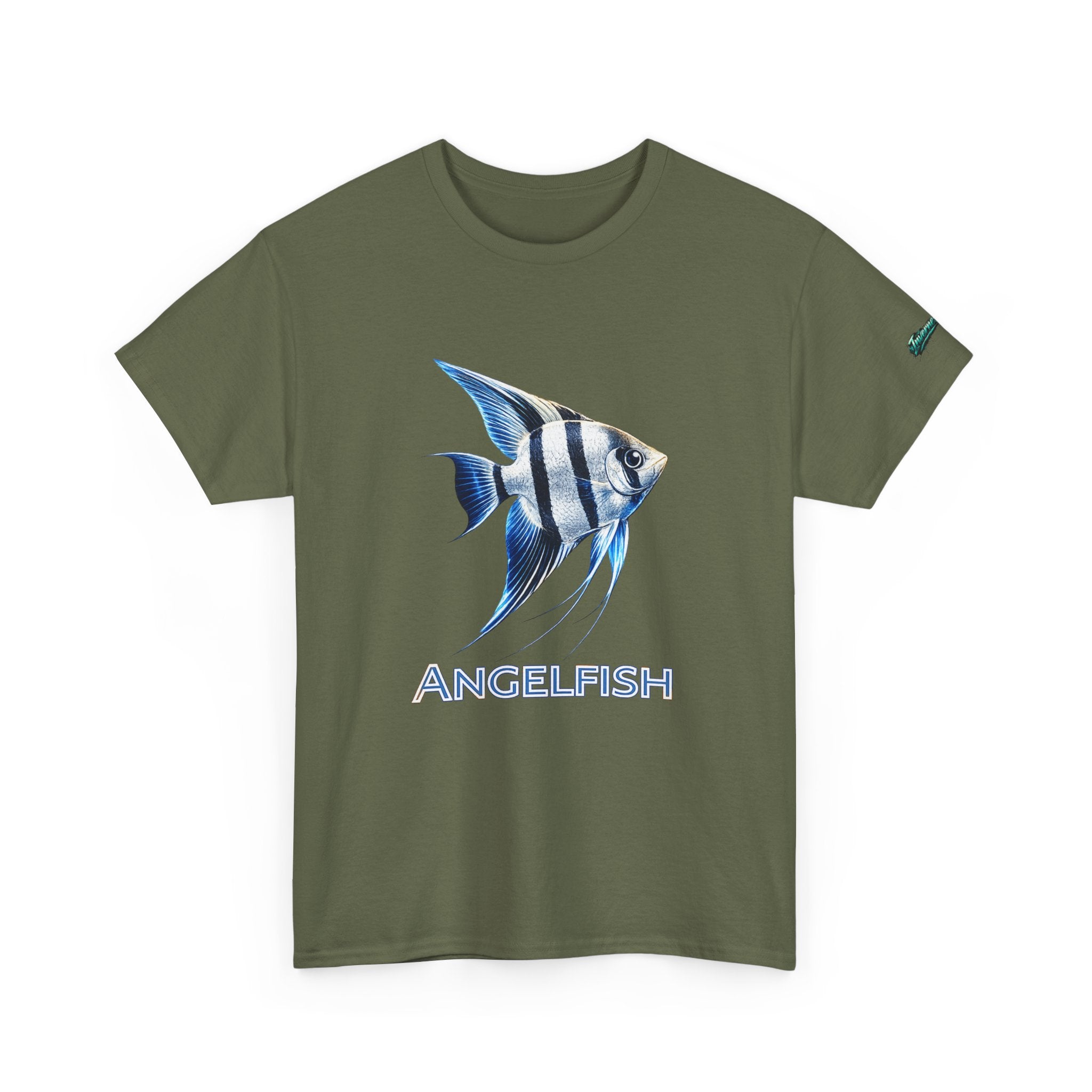 Angelfish Graphic Tee — Blue Tropical Fish Shirt