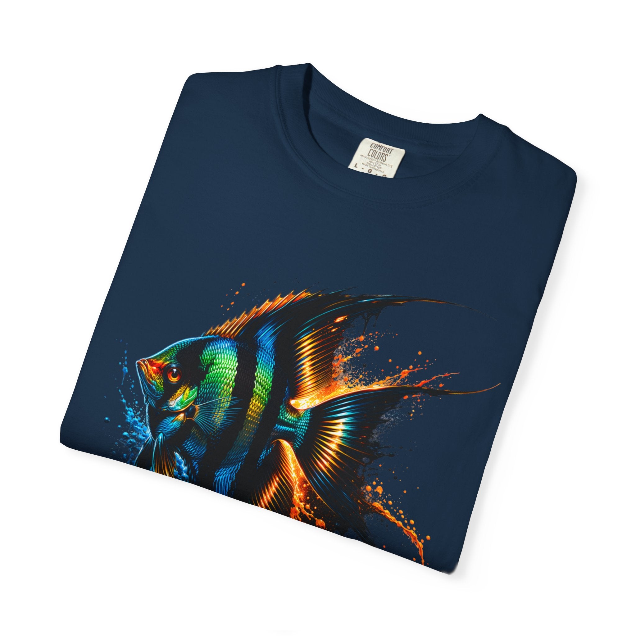 Vibrant Drip Angelfish Graphic Tee