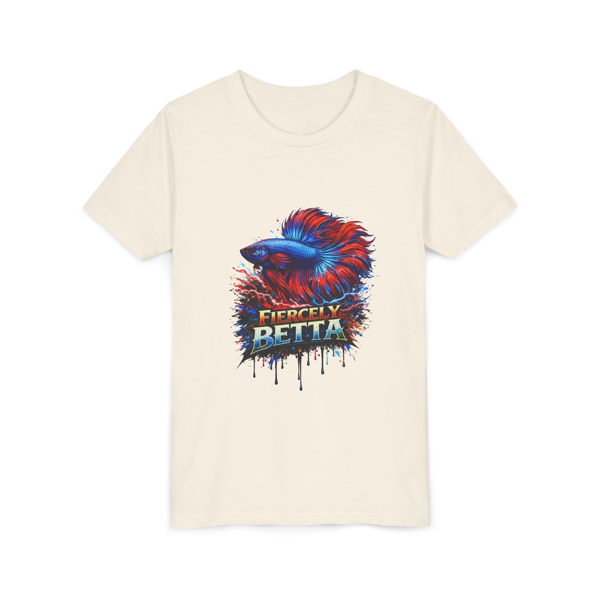 Fiercely Betta Youth Tee - Colorful Betta Fish Graphic Shirt