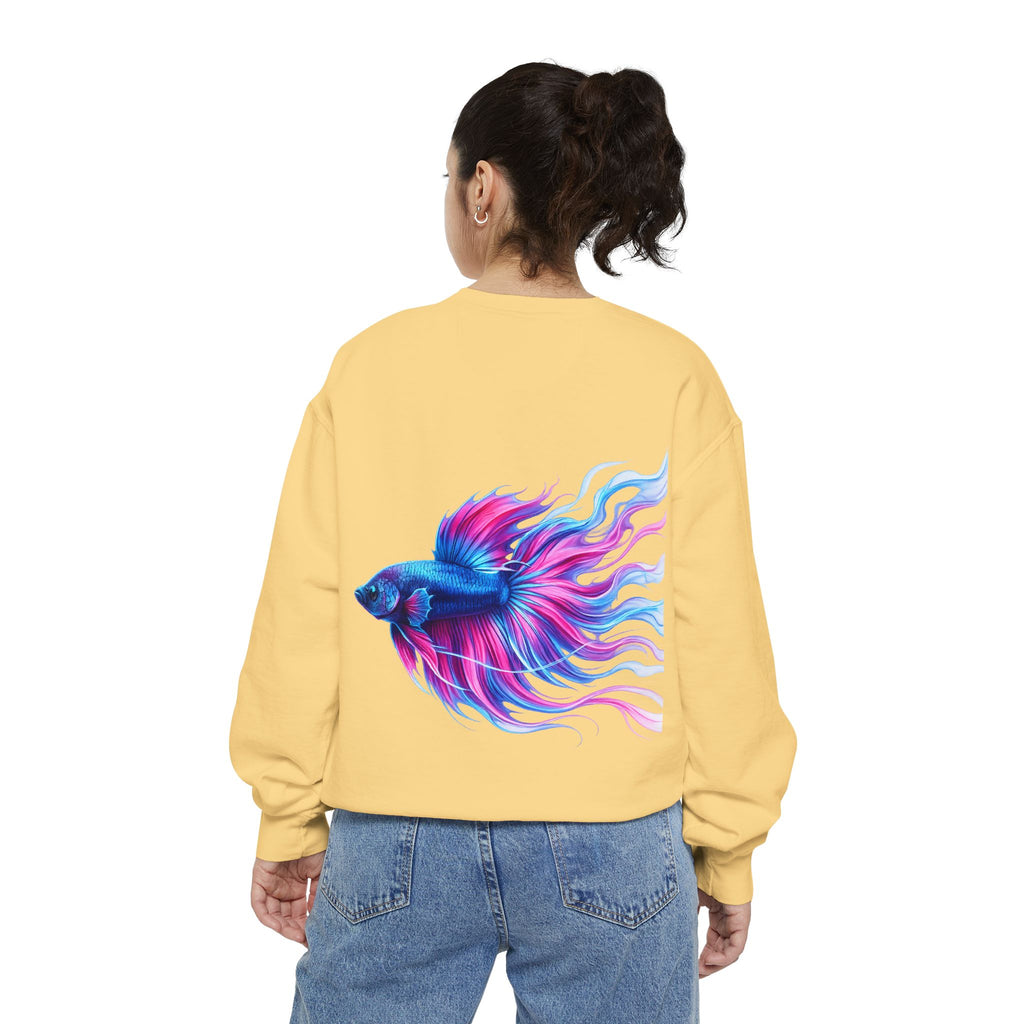 Betta Bliss Sweatshirt — Colorful Betta Fish Graphic Crewneck