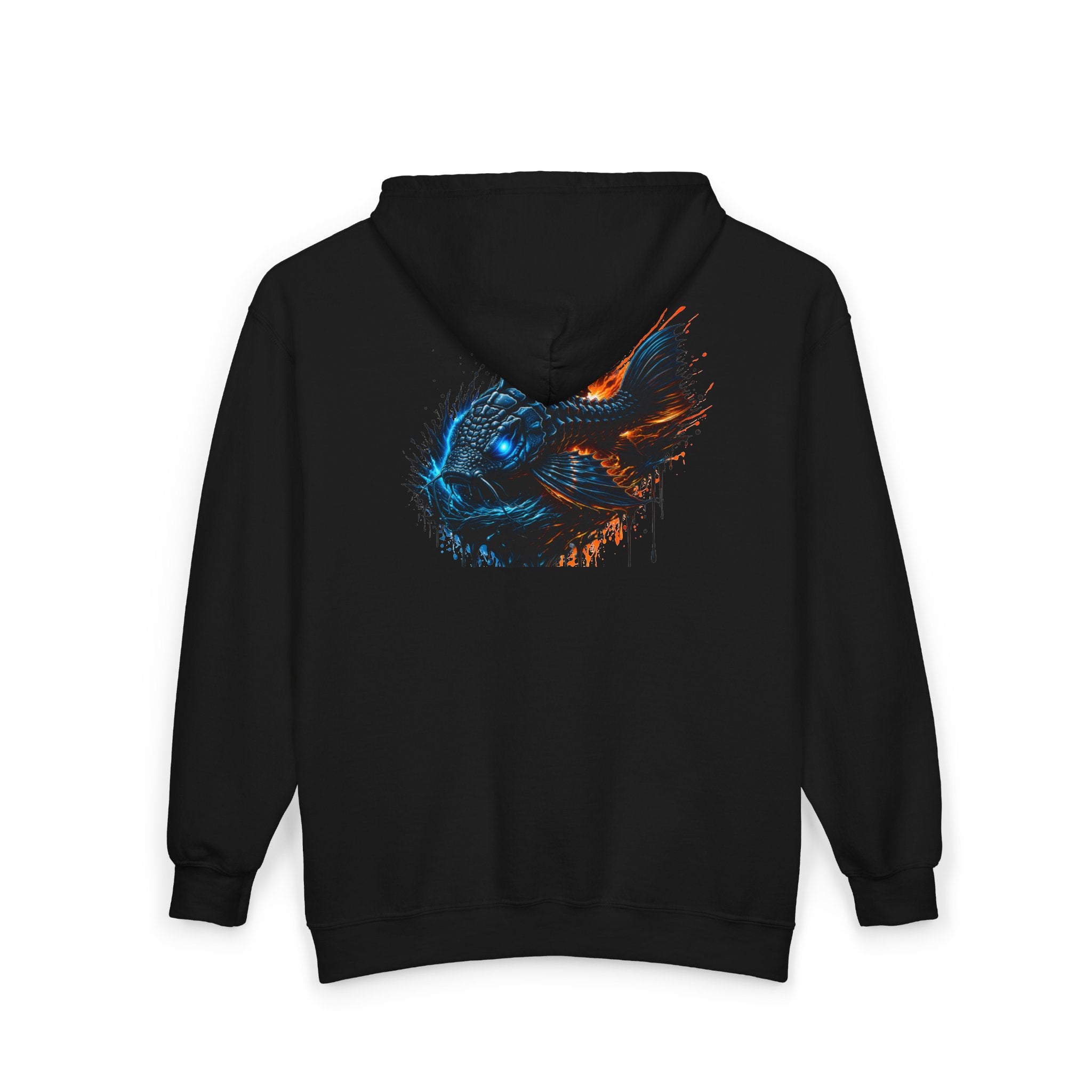 Armored Pleco – Premium Full-Zip "Deep Glow" Hoodie Art Back Print
