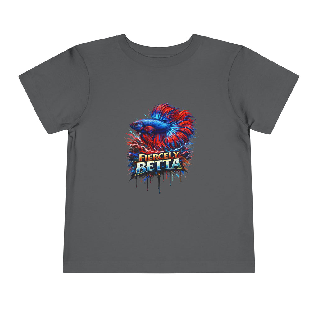 Toddler Tee - 'Fierce Betta' Colorful Betta Fish Graphic Shirt for Kids
