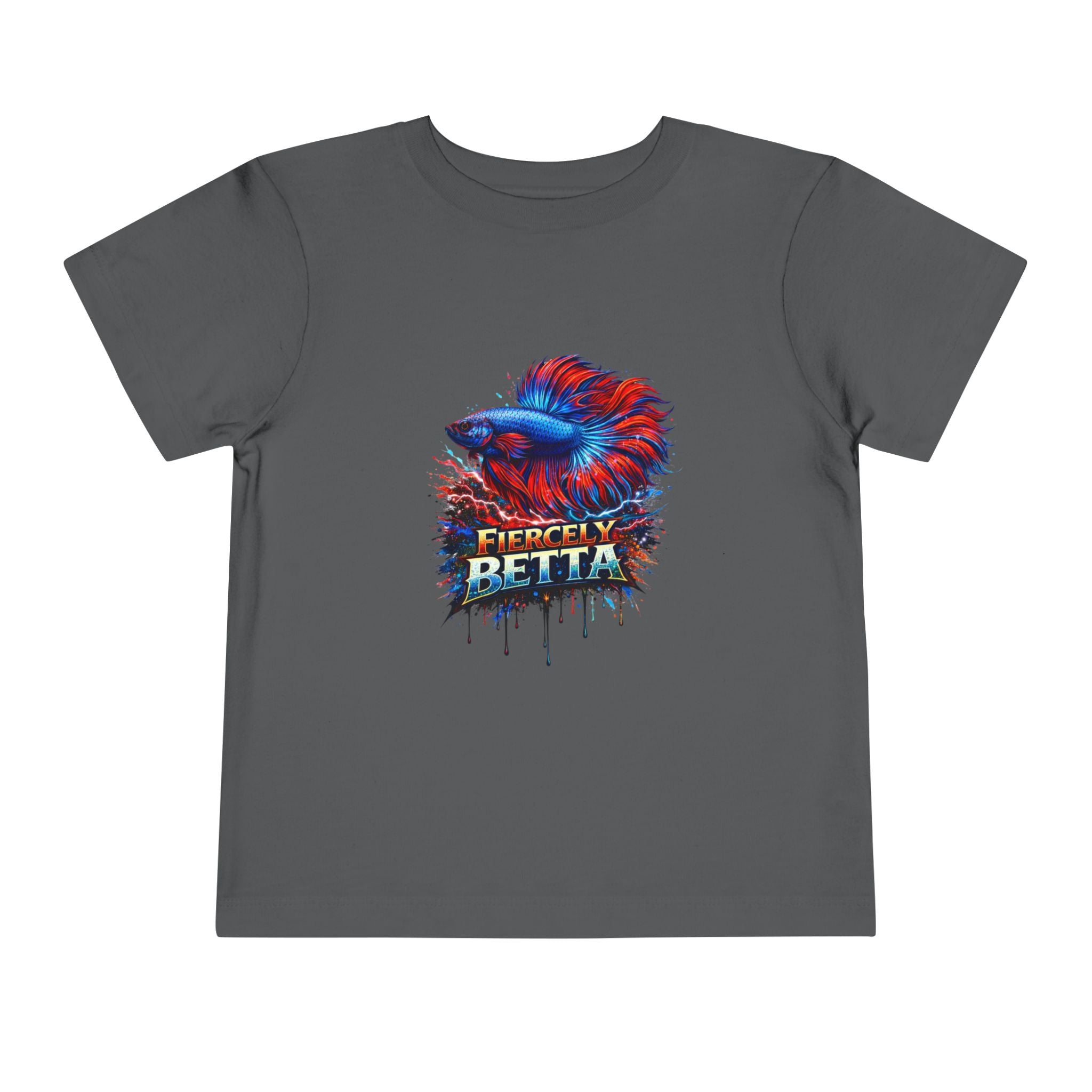 Toddler Tee - 'Fierce Betta' Colorful Betta Fish Graphic Shirt for Kids